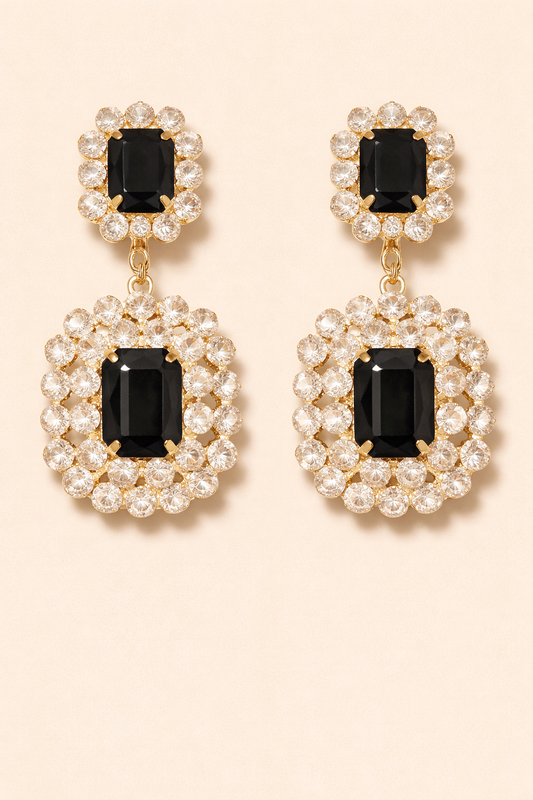 Noir Crystal Earrings