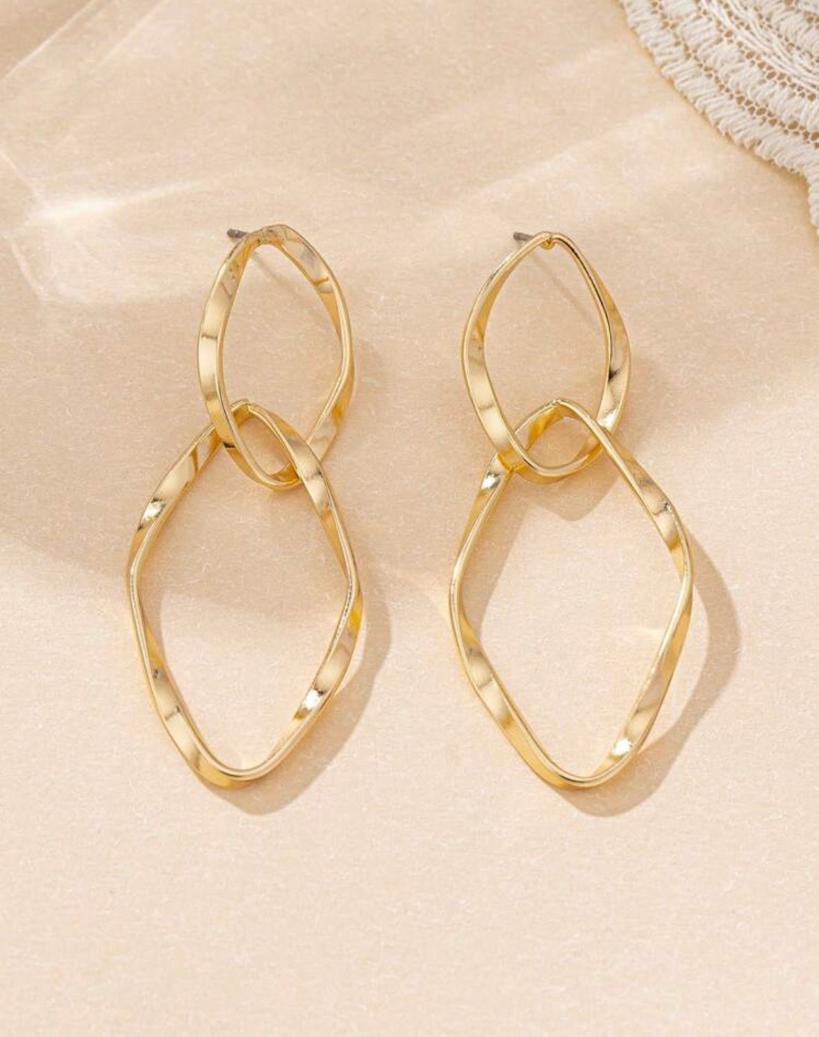 18K Gold Plated Dangling Earrings