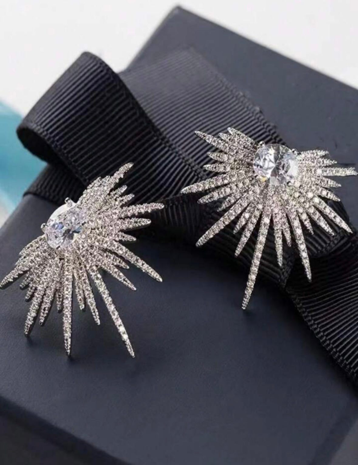 Super Shiny Zircon & Sterling Silver Earrings