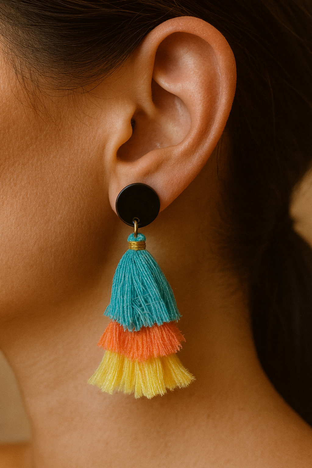 Multicolour Tassel Earrings