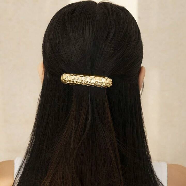 Hammered Gold Barrette