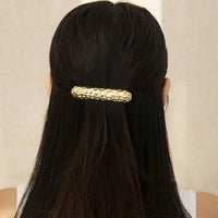 Hammered Gold Barrette