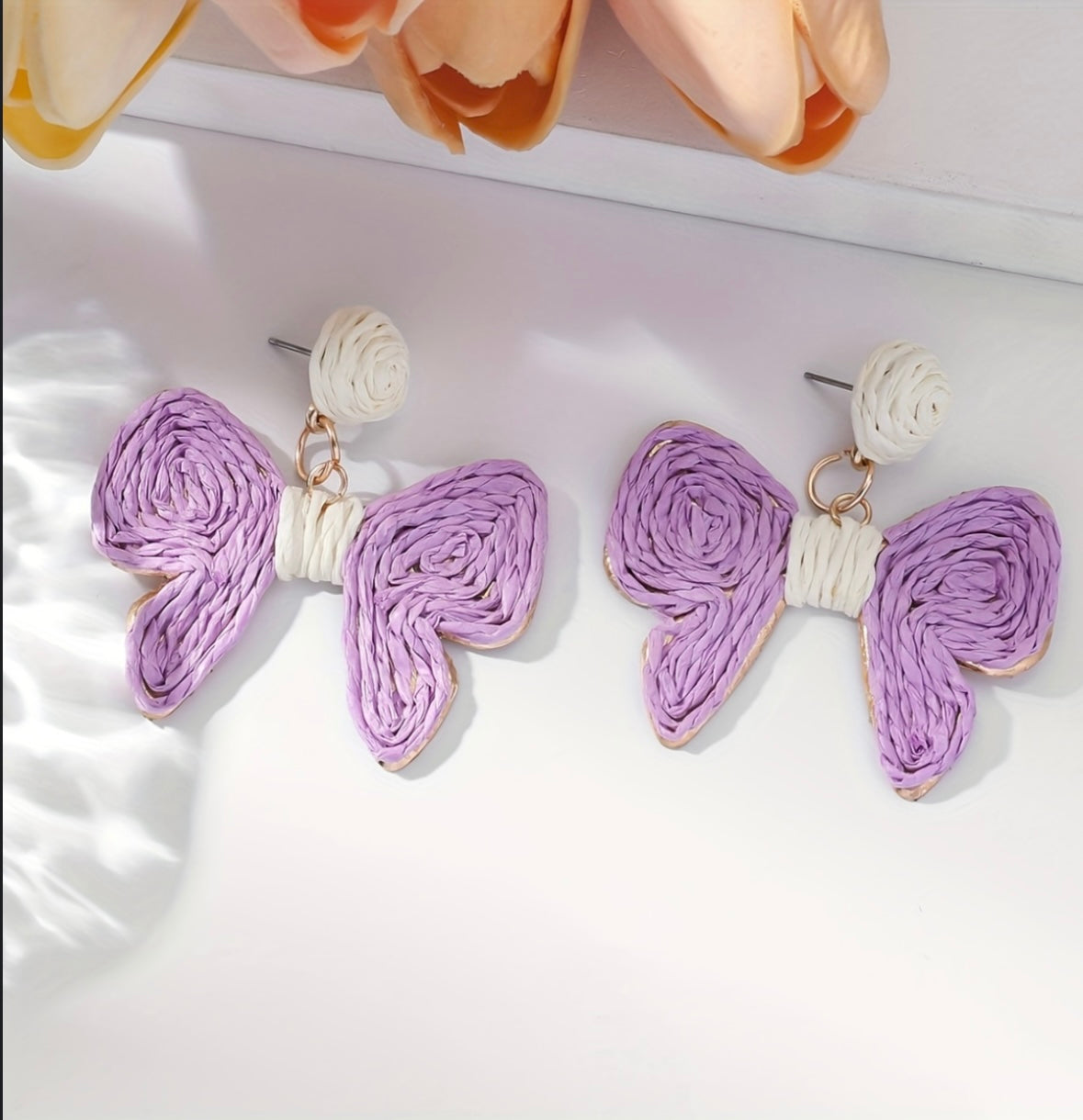 Summer Purple Butterfly Earrings