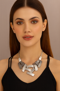 Charbon Silver Necklace