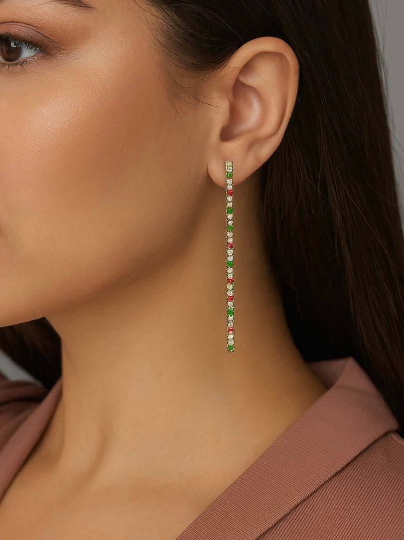 Multicolour Straight Earrings