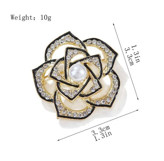 Shiny Flower Brooch