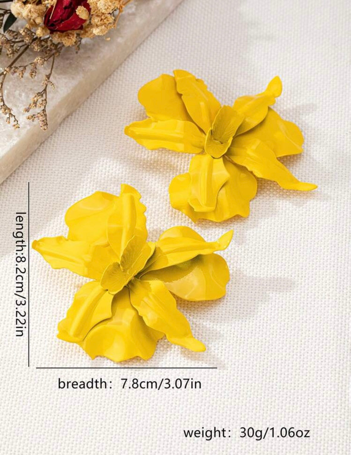 Super Yellow Flower Earrings