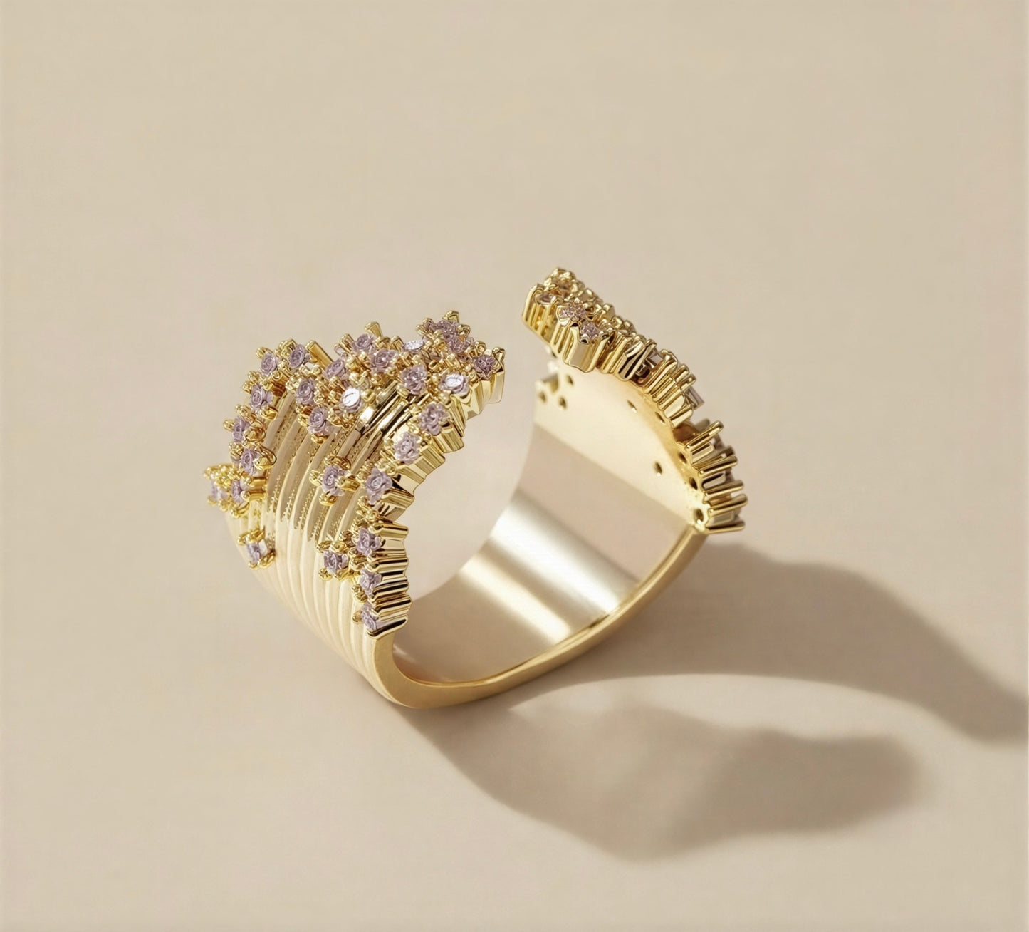 18K Gold Plated Lily Ring