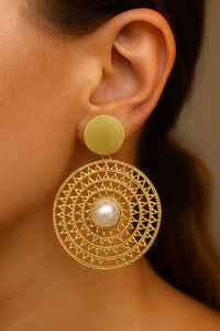 Pearly Golden Earrings