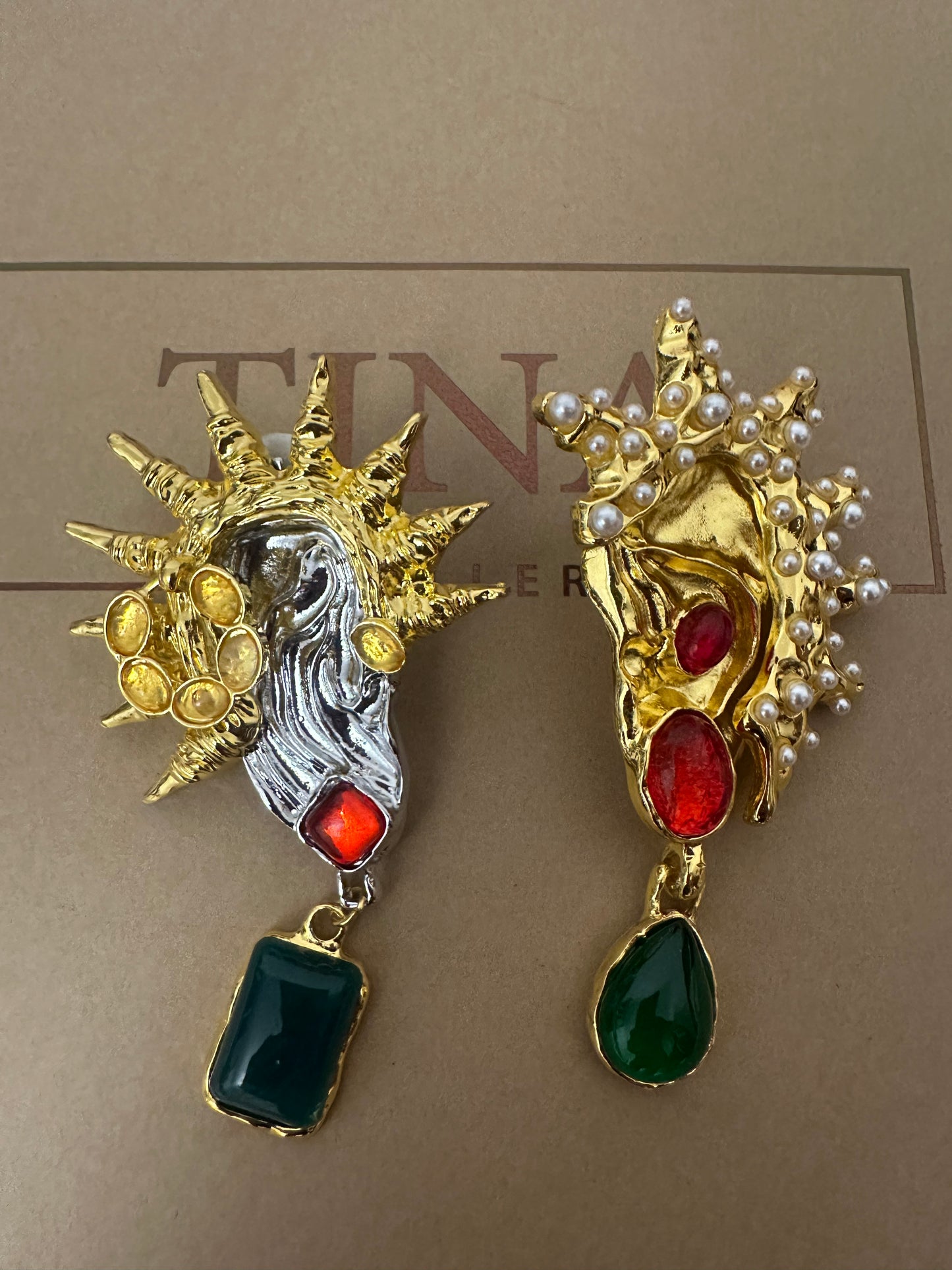 Mismatched Statement Earrings