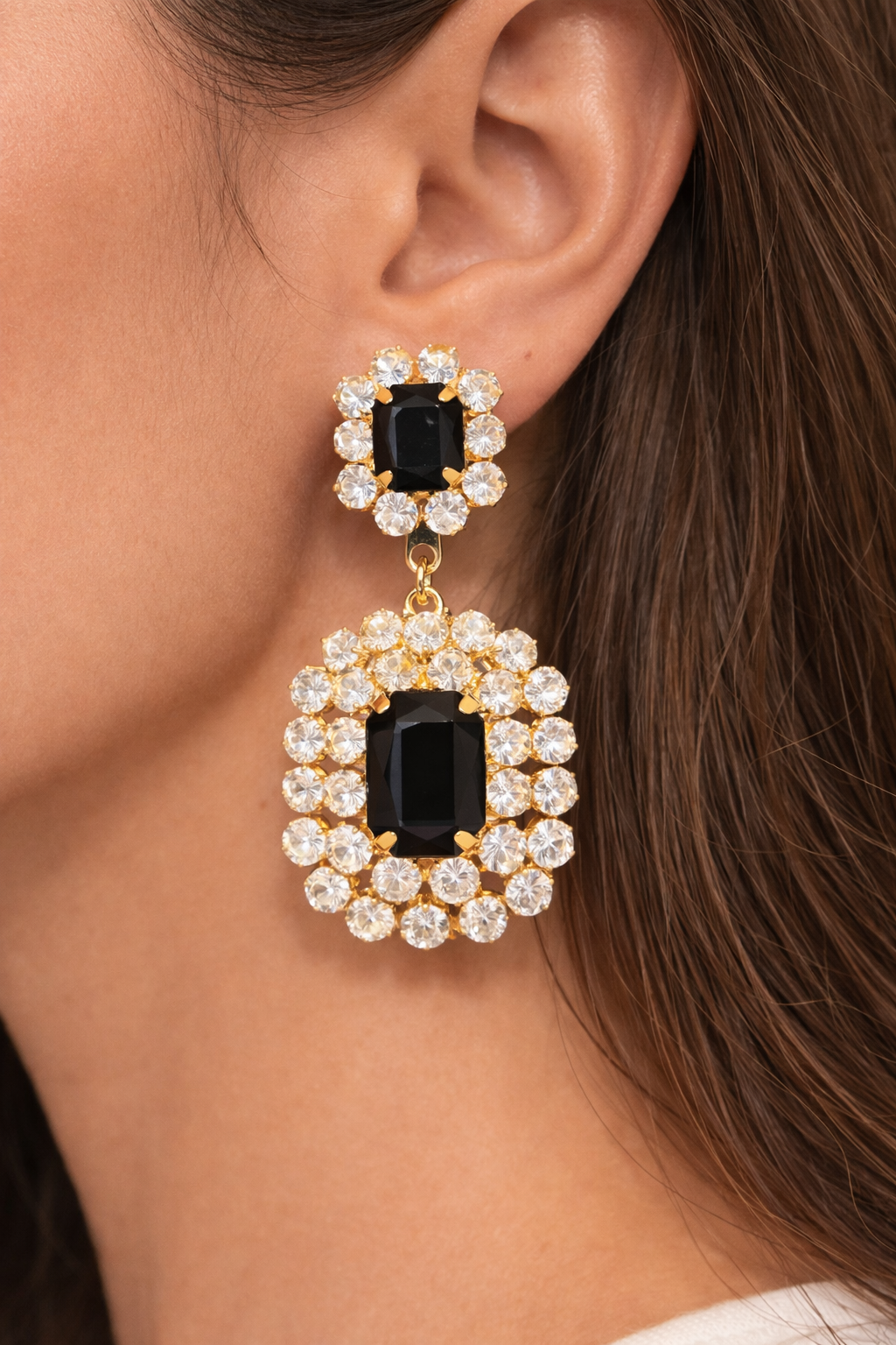 Noir Crystal Earrings
