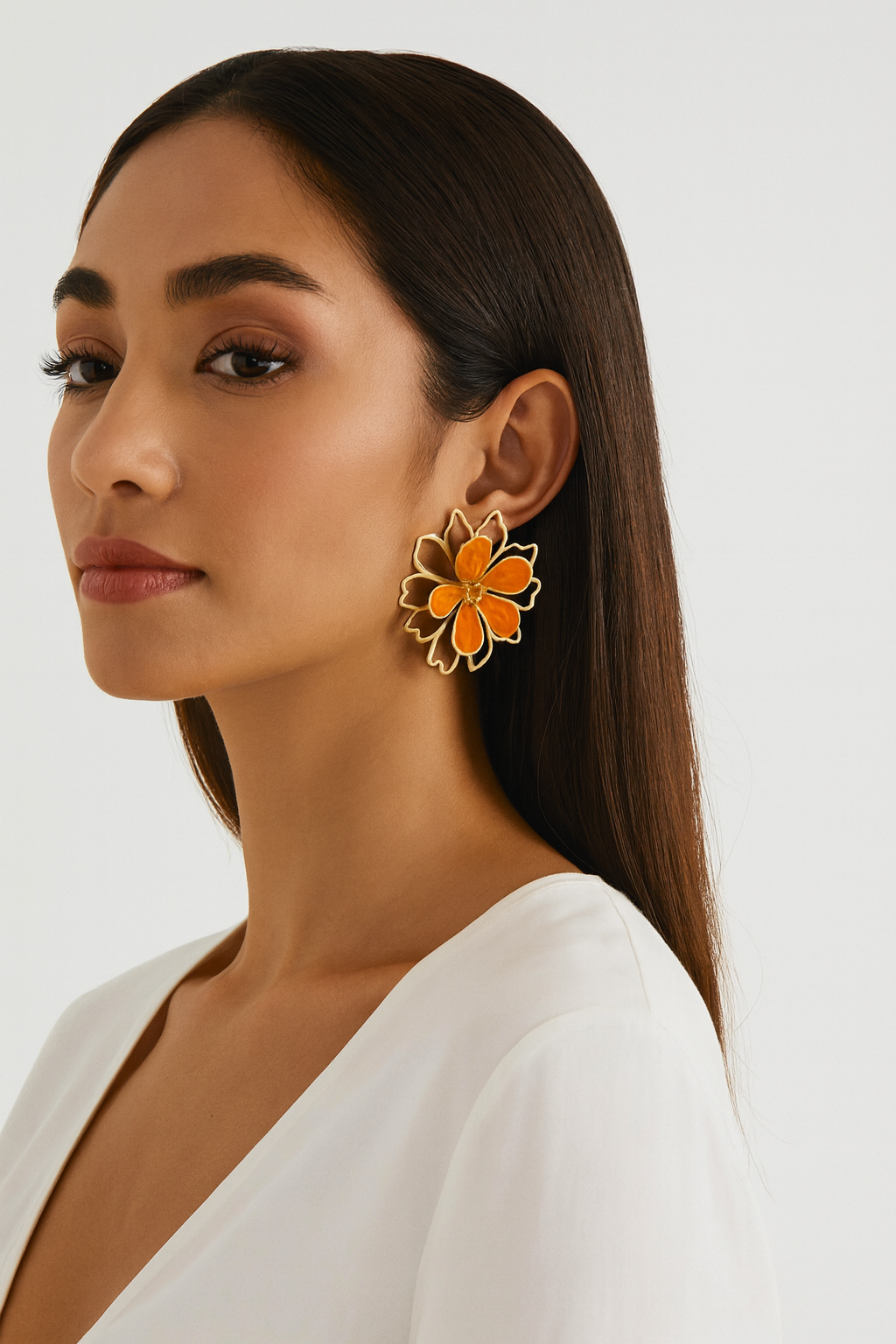 Peachy Petals Earrings