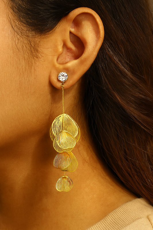 Fish Tail Golden Earrings