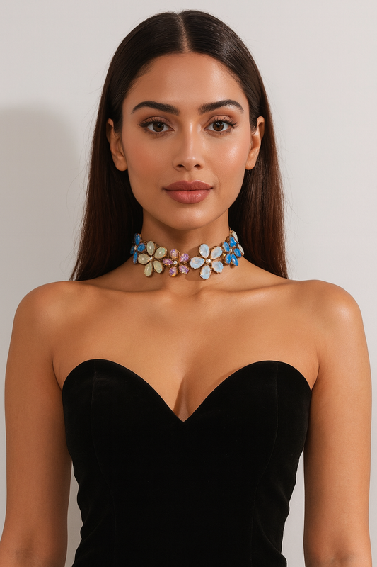 Flowery Multicoloured Choker