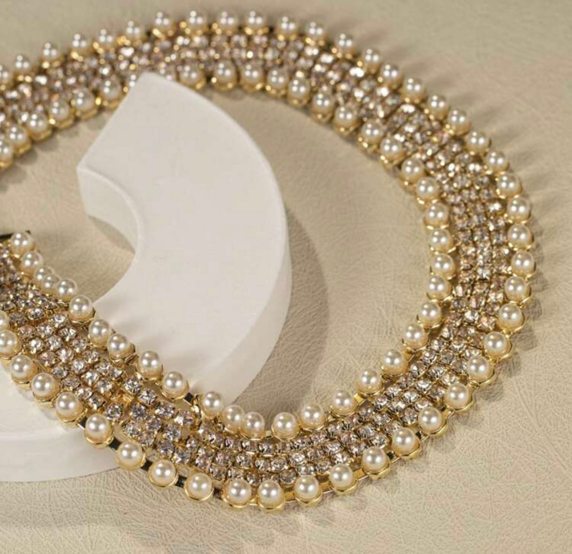 Shiny Double Pearl Necklace