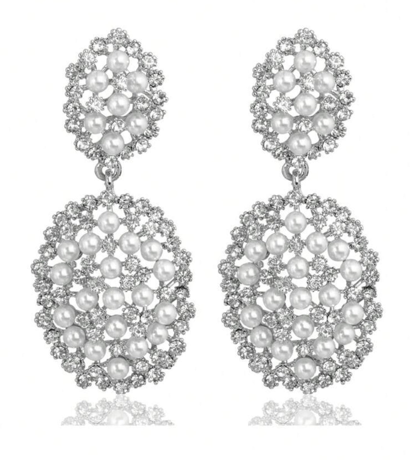 Crystal Pearl Earrings