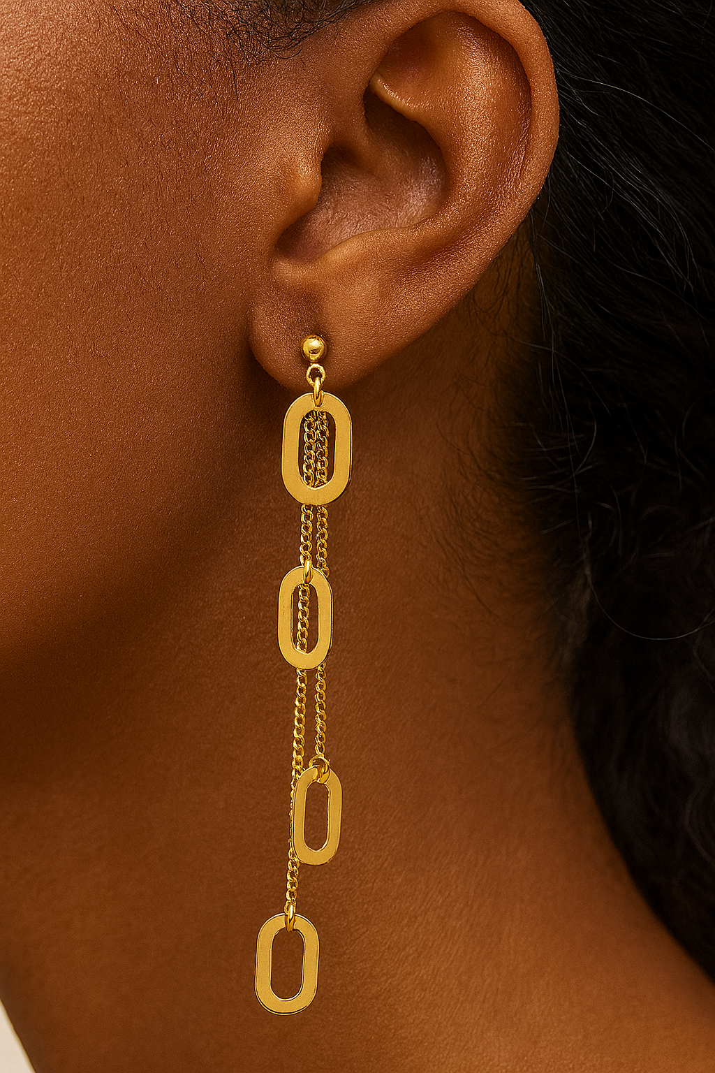 Golden Cascade Earrings