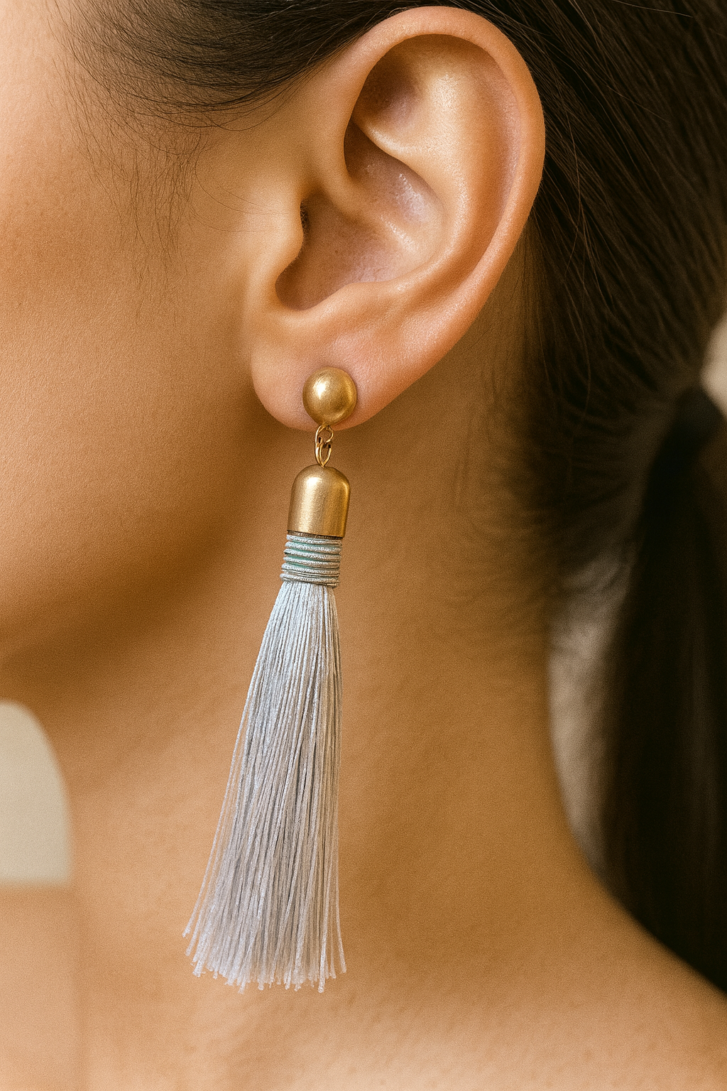 Long Tassel up Earrings