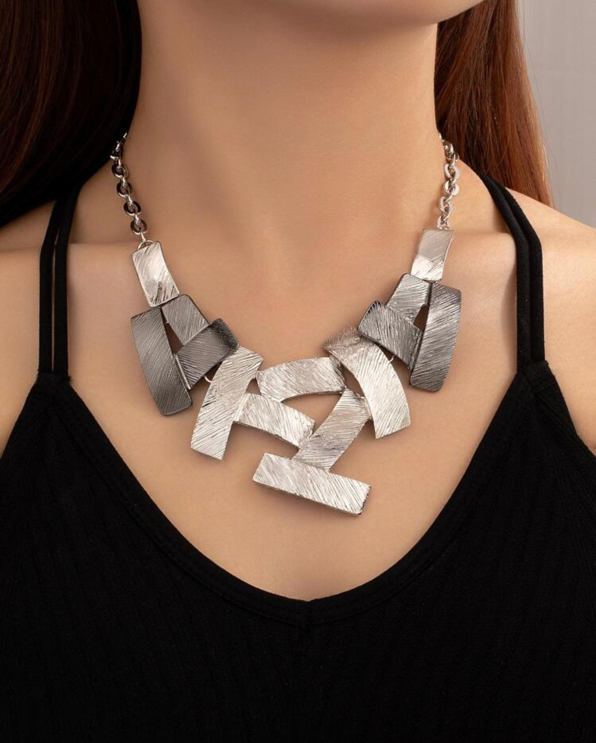 Charbon Silver Necklace