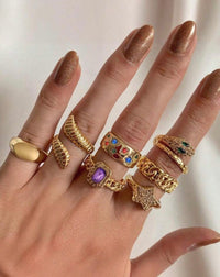 Serpent Stainless Steel Ring Set
