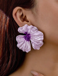 Purple Statement Earrings