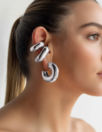 Clip on Silver Earring