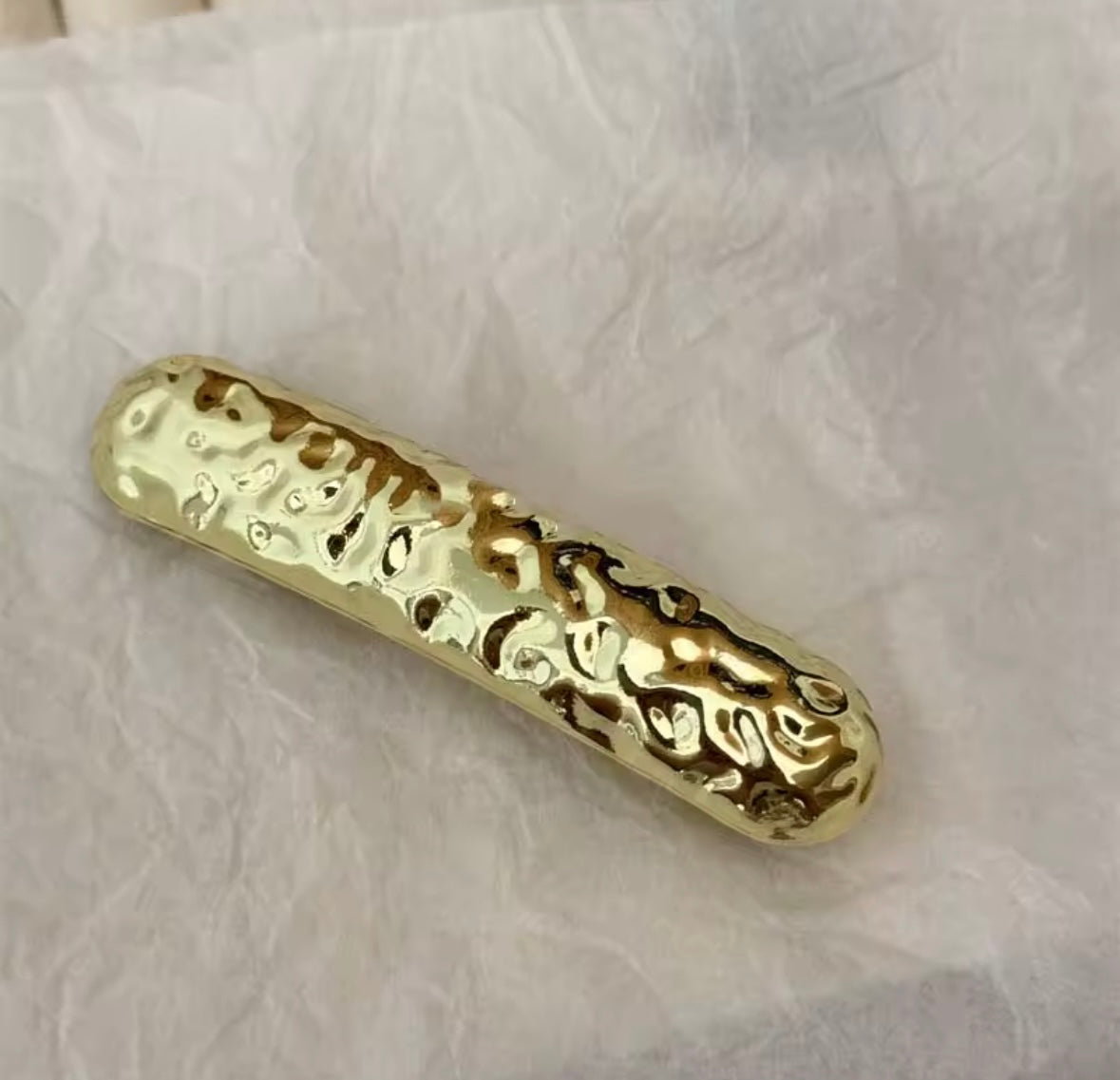 Hammered Gold Barrette