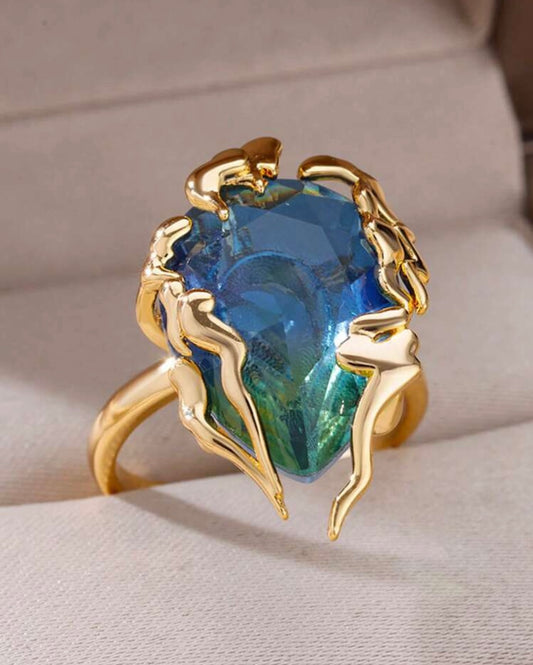 Aqua Aurelia Ring