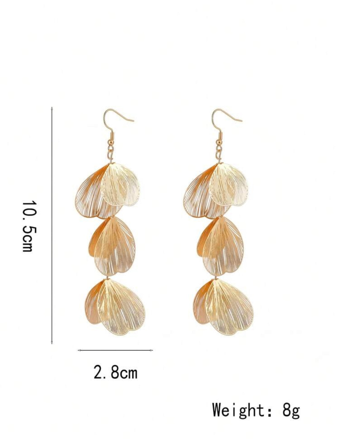 Fish Tail Golden Earrings