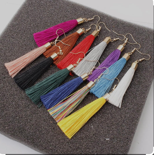 Long Tassel up Earrings