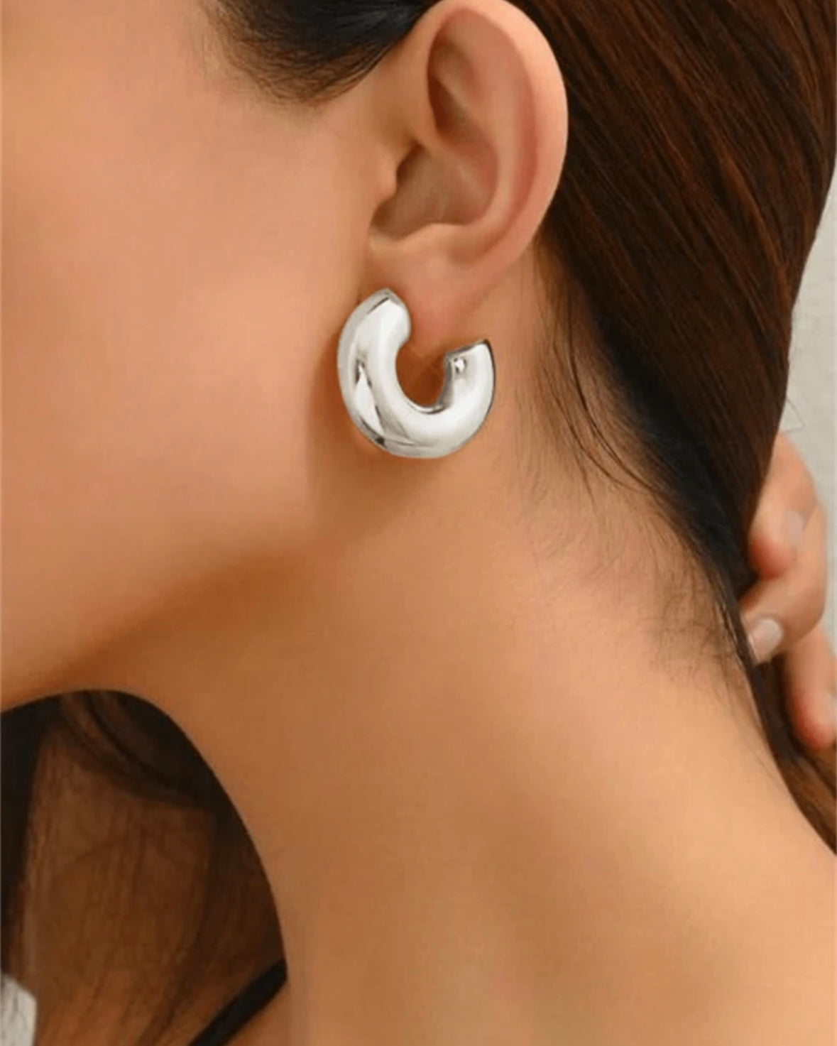 Clip on Silver Earring