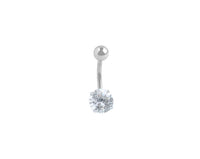 Silver Classic Belly Button