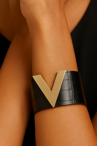 V Leather Bracelet