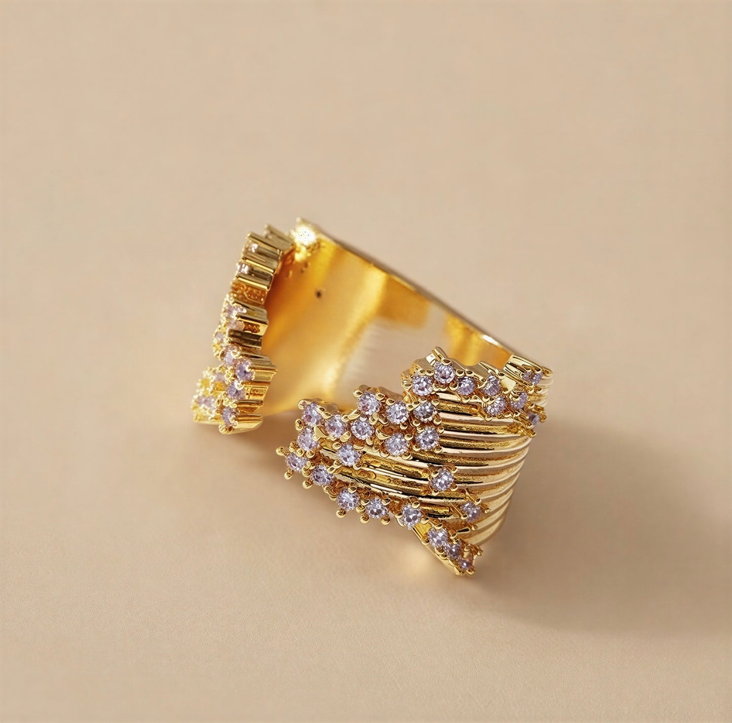 18K Gold Plated Lily Ring