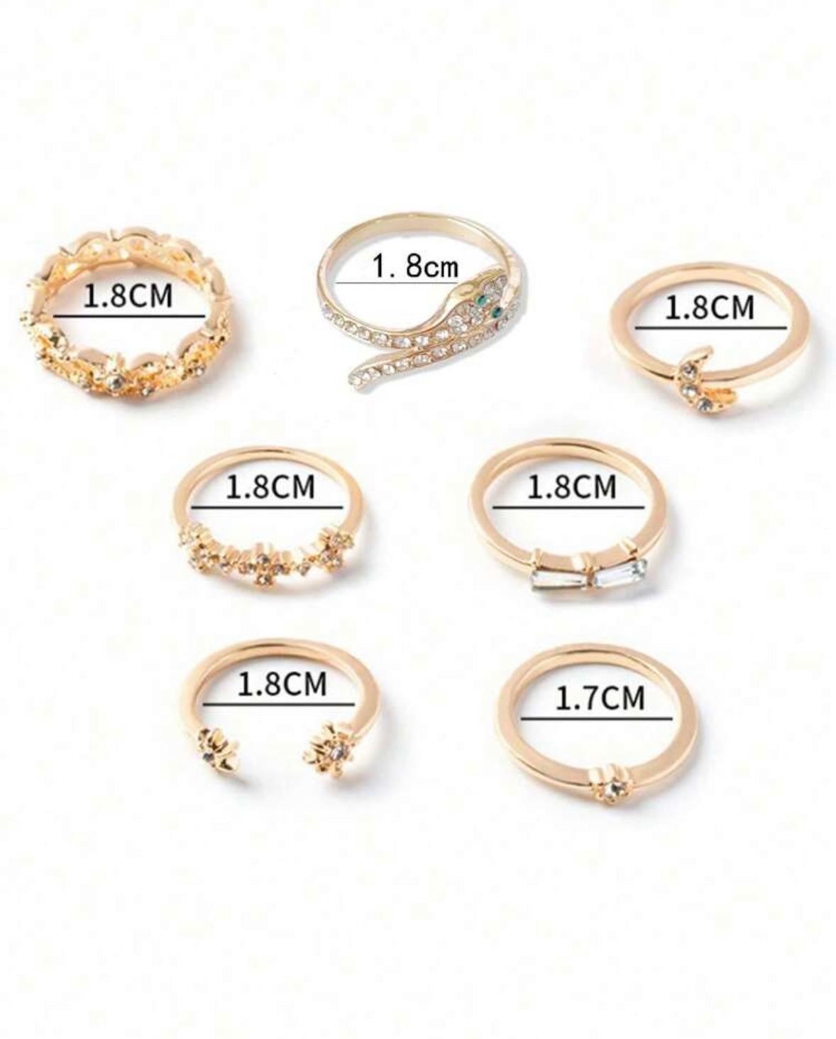 7 Pcs Ring Set