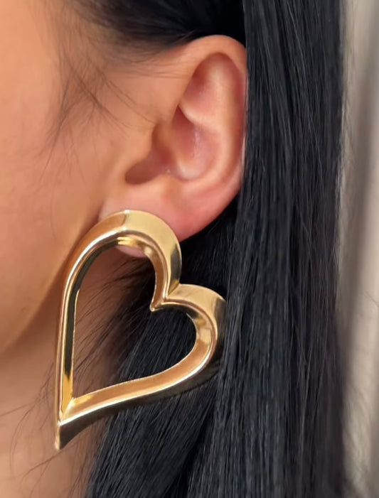 Golden Heart Earrings