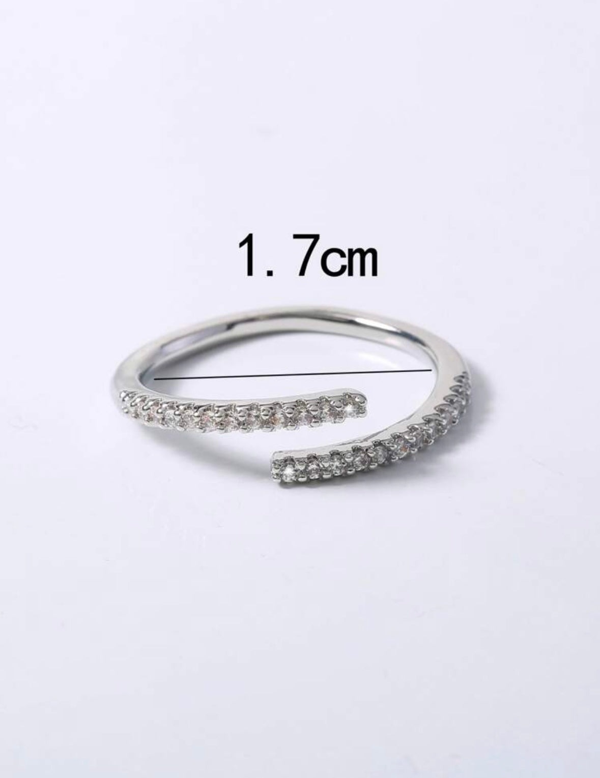 Cubic Zirconia Cuff Ring