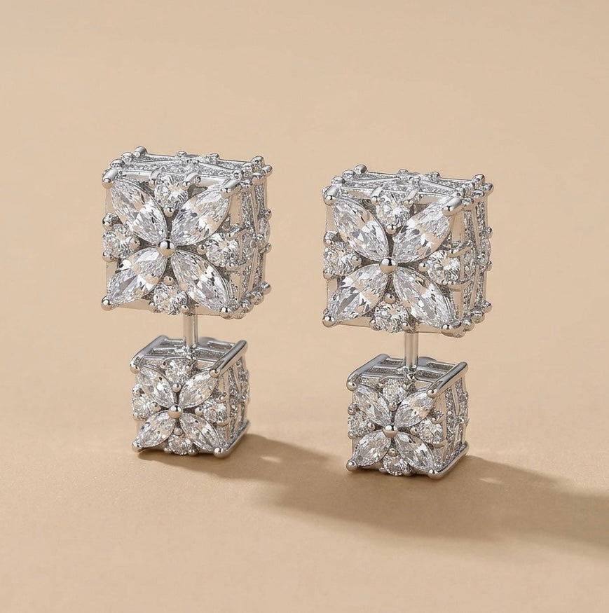 Lueur Royale Earrings “Zircon Stones”