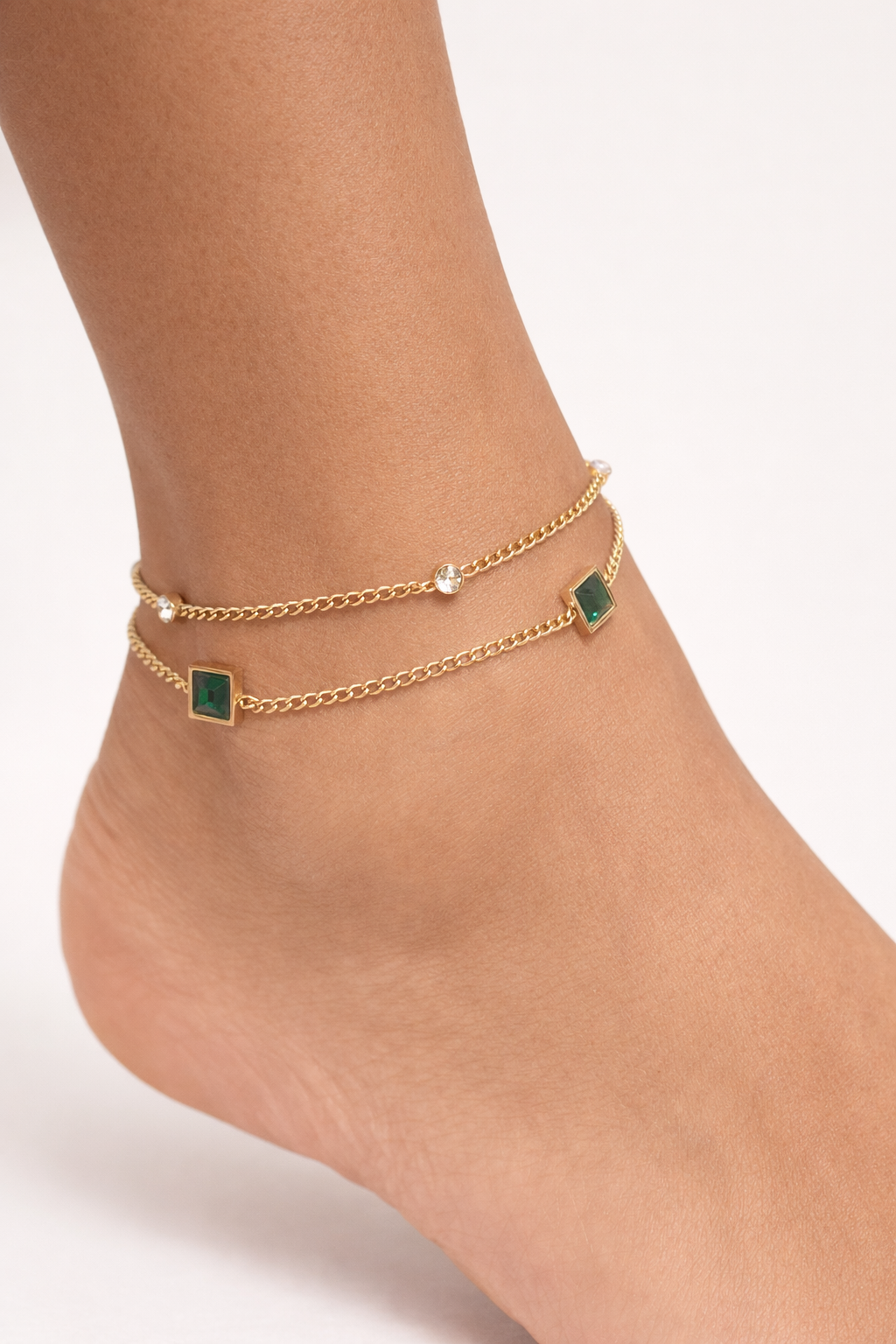 Emerald Glow Anklet