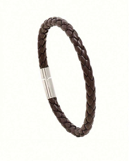 Marron Unisex Leather Bracelet