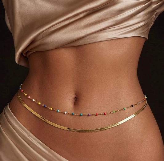 Jade Multicolour Waist Chain