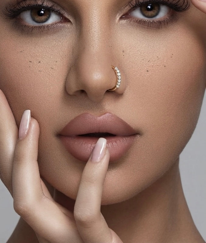 Non Pierced Rhinestone Nose Ring