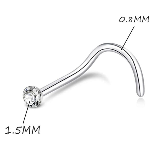 Shiny Stud Nose Piercing