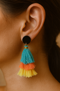 Multicolour Tassel Earrings