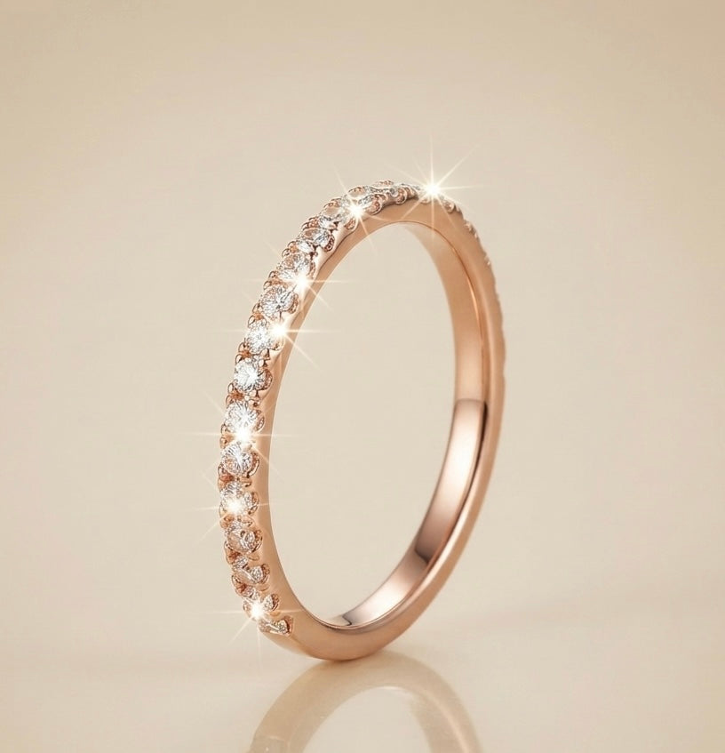 Filet de Strass Ring “Silver/Rose Gold”