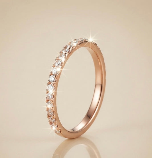 Filet de Strass Ring “Silver/Rose Gold”