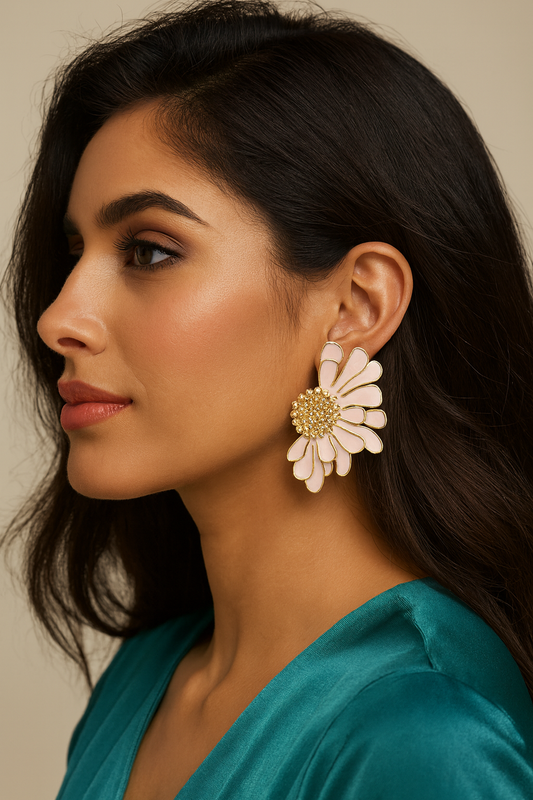 Light Pink Flowery Earrings