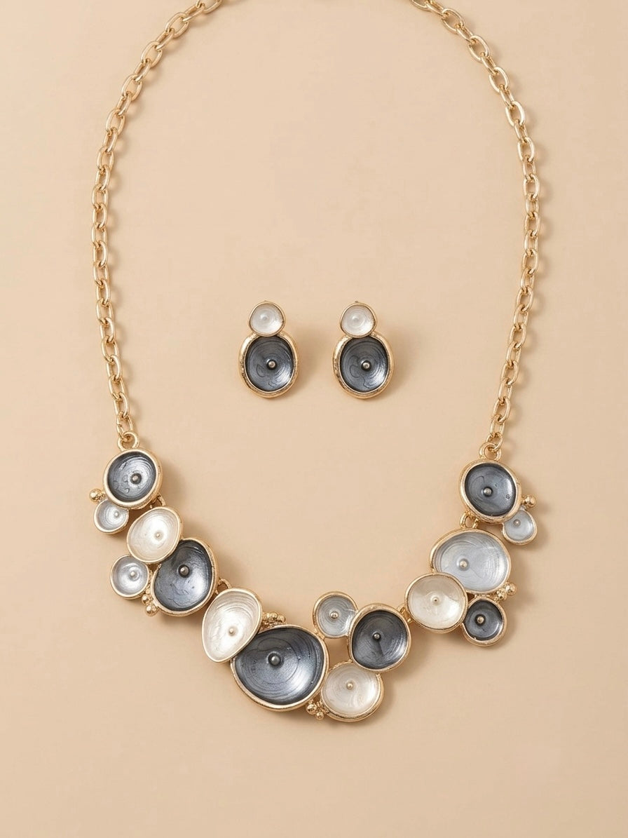 Bleu Océan Earrings and Necklace Set