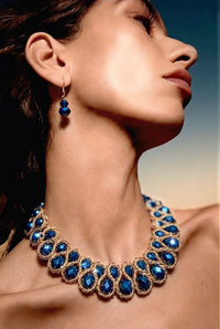Bleu Earrings & Necklace Set