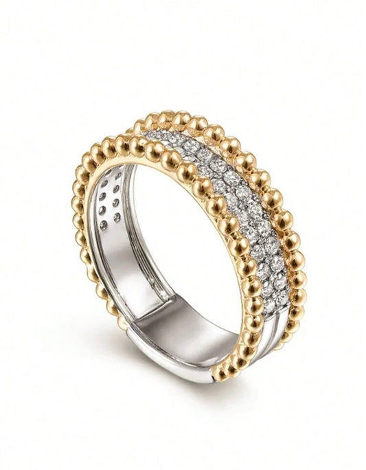 Brass Chic Zircon Ring